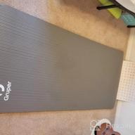 img 1 attached to Premium Non-Slip Yoga Mat With Carrying Strap And Bag - 72"L X 32"W, Ideal For Exercise And Fitness At Home - Gruper Thick Workout Mat review by Stephen Hobbs