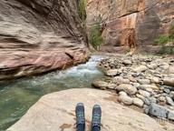 img 1 attached to 👞 Waterproof Chameleon Access Gunsmoke Boys' Shoes and Boots by Merrell: Durability for Any Adventure review by Terry Herrera