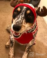 img 1 attached to KYEESE Christmas Dog Sweater Hoodie Reindeer Red Dogs Knitwear Pullover Pet Sweater With Leash Hole Ugly Christmas Dog Sweater For Small Dogs review by Meechie Camlin