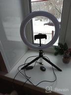 img 2 attached to 📸 10-inch LED Ring Light With Stand and Phone Holder – Desktop Circle Lamp with Tripod Mount for YouTube Video, Live Streaming, Makeup, Photography, Selfie, Shooting – 3 Lighting Modes & 10 Brightness Levels review by Lee Siu ᠌