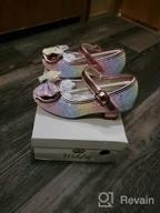 img 1 attached to 👸 Walofou Sparkling Princess Ballerina Iridescent Girls' Shoes review by Jeff Keegan
