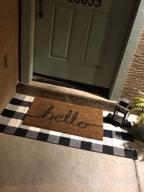 img 1 attached to Ukeler Buffalo Check Rug 3'×5', Cotton Red Plaid Rug For Front Porch Kitchen Bedroom Popular Farmhouse Doormat review by Richard Rosa