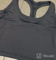 img 1 attached to AGUTIUN Women'S Racerback Tanks With Built-In Bra For Yoga And Running Workouts review by Marc Oner