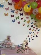 img 1 attached to 3D Colorful Butterfly Wall Stickers DIY Art Decor Crafts For Party Cosplay Wedding Offices Bedroom Room Magnets Glue SmartWallStation 84 PCS Set review by Shane Solorzano