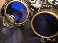 img 1 attached to Steampunk Victorian Goggles With Compass Design, Colored Lenses, And Ocular Loupe By UMBRELLALABORATORY - Optimize Your Style review by Nicole Hefton