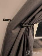 img 1 attached to Black Decorative Curtain Holdbacks - 2 Pack Kirecoo Drapery Holdbacks With Screws, Curtain Tiebacks For Drapes And Wall, Stylish Curtain Hooks For Pulling Drapes Back review by Robert Cole
