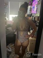img 1 attached to Get Ready For The Beach With SweatyRocks Women'S Leopard One Piece Swimwear With Criss Cross Tie Knot Front And Open Back review by Sonya Ray