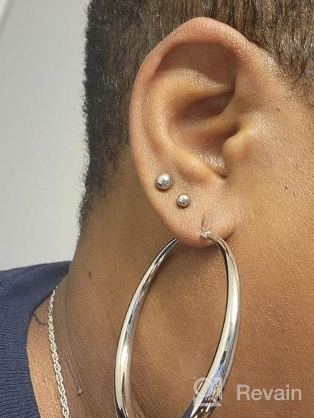 img 1 attached to Stylish U7 Surgical Hoop Earrings Set: Cute Huggie Earrings for Women review by Jero Fontaine