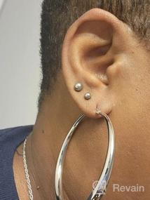 img 5 attached to Stylish U7 Surgical Hoop Earrings Set: Cute Huggie Earrings for Women