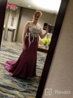 img 1 attached to Stunning Promworld Lace Mermaid Evening Gown: Perfect For Formal Occasions review by Andrea Gregoire