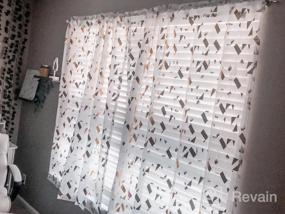 img 7 attached to Gold Foil Confetti Sheer Curtains - 84 Inch Length, Set Of 2 Panels For Living Room Decor