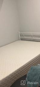 img 3 attached to WOHOMO Queen Bed Frame With Headboard, Upgarded 14 Support Leg Bedframe Metal Platform, Never Squeaky, Heavy Duty Steel Slats Mattress Foundation, No Box Spring Needed, White
