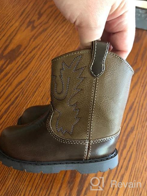 img 1 attached to 🦌 Stylish and Comfortable Baby Deer 006911R Western Toddler Boys' Shoes: Perfect for Your Little Cowboy! review by Steven Jackson