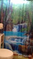 картинка 1 прикреплена к отзыву Beddinginn Waterfall Shower Curtain Fabric，Heavy Duty, Waterproof Shower Curtains Modern For Bathroom Decor With 12Pcs Hooks(Waterfall Forest,72*72 Inches) от Derrick Duck