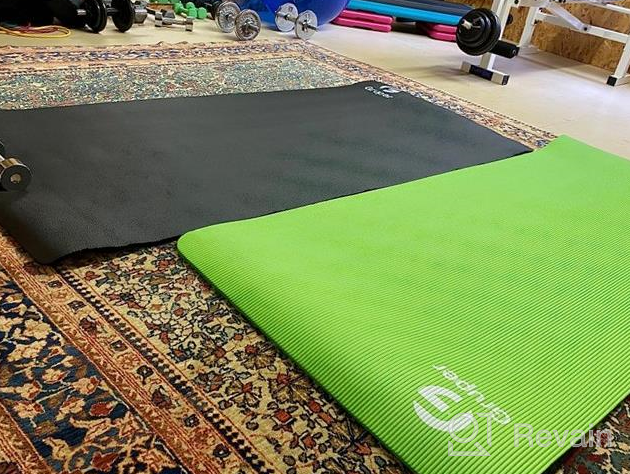 img 1 attached to Premium Thick Yoga Mat With Non-Slip Surface, Extra Large 72"L X 32"W Size, Carrying Strap And Bag Included, Ideal For Home Workouts And Fitness, Exercise Mat For Yoga And More review by Mod Kindred