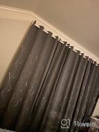 img 1 attached to Deconovo Blackout Curtains With Silver Foil Wave Print - Thermal Insulated, Noise Reducing Drapes For Kids' Room (42W X 96L Inches, Set Of 2 Panels) - Black review by Greg Floyd