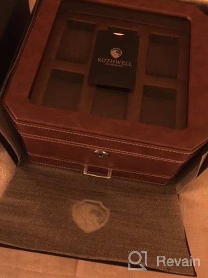 img 1 attached to Organize Your Timepieces In Style With ROTHWELL'S 6-Slot Leather Watch Box And Valet Drawer review by Lee Wilson