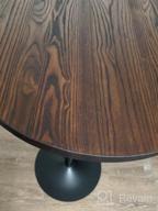 img 1 attached to HOMCOM Rustic Industrial Bar Table With Elm Wood Top And Metal Base - 42 Inch Pub Table review by Kelvin Understanding