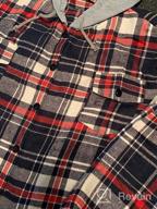 img 1 attached to Women'S Classic Plaid Cotton Hoodie Button-Up Flannel Shirt - BomDeals review by Dustin Ramsey