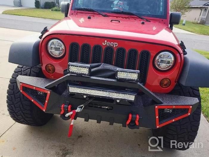 img 1 attached to Upgrade Your Jeep Wrangler With OEDRO'S Full Width Rock Crawler Bumper With Winch Plate Mounting And D-Rings review by William Belczyk