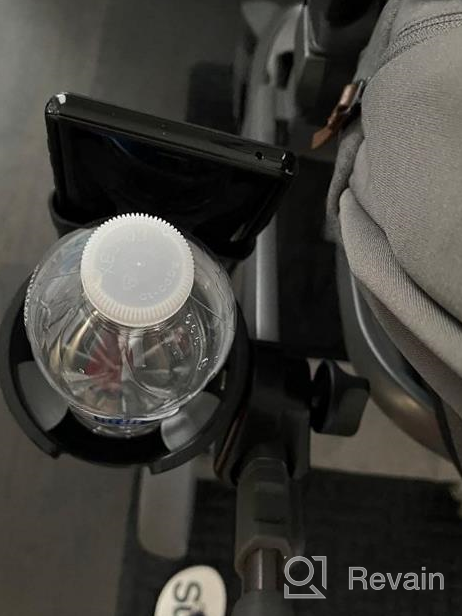 img 1 attached to Universal Stroller Cup Holder With Mobile Phone Case, 360 Degrees Rotation Drink Holder For Pushchair, Wheelchair, Walker, Bicycle - 2-In-1 Storage Rack Fits Most Cups review by Dejuan Stott