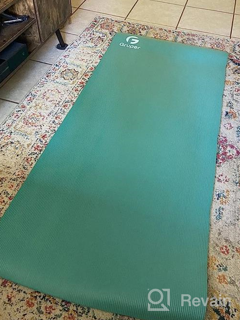 img 1 attached to Premium Thick Yoga Mat With Non-Slip Surface, Extra Large 72"L X 32"W Size, Carrying Strap And Bag Included, Ideal For Home Workouts And Fitness, Exercise Mat For Yoga And More review by Robert Castro