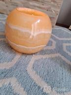 img 1 attached to Tranquil Aurora Home Décor - CraftsOfEgypt Single Alabaster Candle Holder review by Paul Stocks