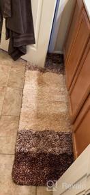 img 5 attached to Soft And Absorbent Microfiber Luxury Bathroom Rug Mat - Non-Slip Plush Shaggy Bath Carpet For Tub And Shower, Machine Washable - Beige, 16X24 Inches