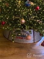 img 1 attached to Add Elegance To Your Christmas Tree With Hallops Galvanized Tree Collar - Adjustable Metal Skirt For Large To Small Trees, Festive Christmas Decor review by Larry Cothran