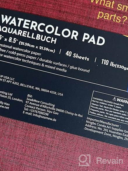 img 1 attached to TAVOLOZZA 300 GSM 7" Diameter 24 Sheet Watercolor Paper Pad - Glue Bound, Cold Pressed, Acid-Free With 1 Letter Opener For Wet & Dry Media review by Jim Fuhrer