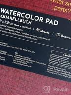 картинка 1 прикреплена к отзыву TAVOLOZZA 300 GSM 7" Diameter 24 Sheet Watercolor Paper Pad - Glue Bound, Cold Pressed, Acid-Free With 1 Letter Opener For Wet & Dry Media от Jim Fuhrer