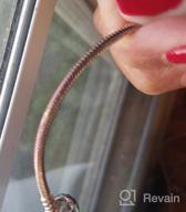 картинка 1 прикреплена к отзыву NINAQUEEN Стерлинговое серебряное браслет с змеиной цепью с эмалевым замком и ювелирным ящиком для подвесок, идеальный подарок от Amy Davidson