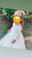 img 1 attached to Kids Lace Pageant Party Christmas Ball 👗 Gown Dress with Long Sleeves - Flower Girl Dress review by Jennifer Garcia