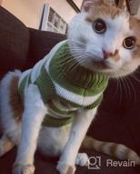 img 1 attached to Soft And Warm Striped Sweaters For Cats And Small Dogs - High Stretch Knitwear For Male And Female Kitties review by Ashwin Worlds