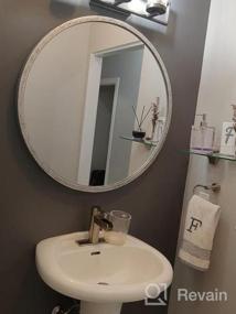 img 5 attached to Светильник для ванной комнаты в деревенском фермерском доме с абажуром из засеянного стекла, матовая отделка темно-серебристого цвета, 24,2 дюйма