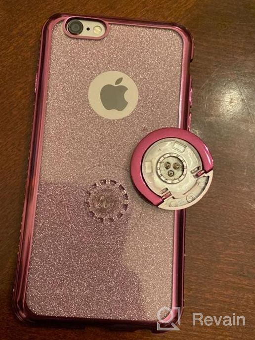 img 1 attached to Sparkle And Style: OCYCLONE Glitter IPhone 6/6S Case With Kickstand And Rhinestone Bumper - Perfect For Girls And Women review by Fredo Zhan