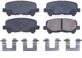 img 1 attached to 🔥 Enhanced Performance Power Stop 17-1281 Z17 Rear Ceramic Brake Pads Kit Including Hardware