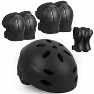 абсолютный набор безопасности для детей: велосипедный шлем и защитное снаряжение с защитой для запястий для катания на роликах, коньках, езде на велосипеде и многого другого логотип