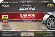 rust-oleum 293515 rocksolid polycuramine garage floor coating, 2.5 car kit, tan logo