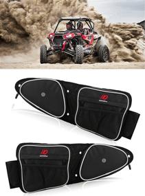 img 4 attached to 🎒 Enhance Your RZR Storage: ZIDIYORUO RZR Side Door Bags with Knee Pad and Cup Holder - Perfect Fit for 2014-2021 Polaris RZR XP Turbo Turbo S 1000 S900