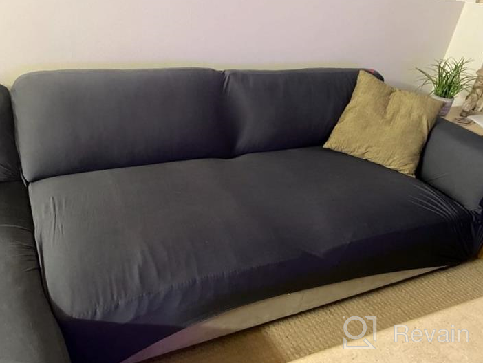 img 1 attached to Protect Your Sectional Sofa With TAOCOCO Water Resistant L-Shaped Couch Covers – 2 Pieces With Pillowcases In Soft, Dark Olive Green Polyester Fabric! review by Eric Wright