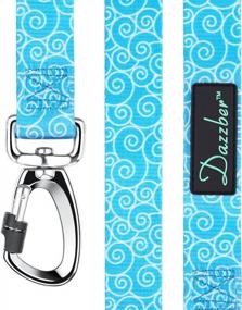 img 4 attached to Sturdy Sky Blue Dog Leash For Medium To Large Dogs - 6Ft X 1In, Heavy Duty And Durable