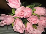 img 1 attached to Realistic Silk Rose Bouquet For Weddings And Home Decor: Veryhome Artificial Flowers In Stunning Burgundy Gradient review by Jason Ingram