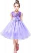 yming girls flower party tutu dress sequin flare lace princess dress wedding pageant ball gown logo