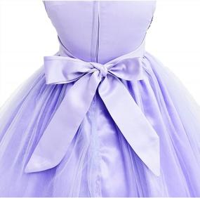 img 1 attached to YMING Girls Flower Party Tutu Dress Sequin Flare Lace Princess Dress Wedding Pageant Ball Gown