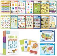 merka early learning bundle: letters, numbers, shapes & colors flashcards (set of 58 cards) and laminated kindergarten wall posters (set of 16 posters) – learning tools for toddlers and kindergartners logo