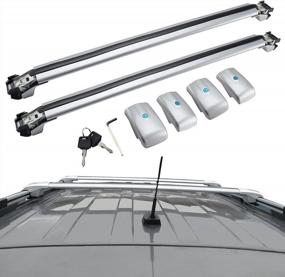 img 4 attached to Mercedes Benz GLK X204 GLK350 2009-2015 Roof Rack Cross Bars Luggage Carrier Racks