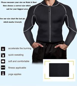 img 2 attached to Maximize Your Workout With Ursexyly Men'S Neoprene Slimming Fitness Jacket