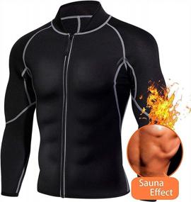 img 3 attached to Maximize Your Workout With Ursexyly Men'S Neoprene Slimming Fitness Jacket