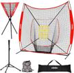 improve your baseball and softball skills with zupapa 7x7 practice combo - high-quality net, tee, caddy, and 12-pack baseball set! logo